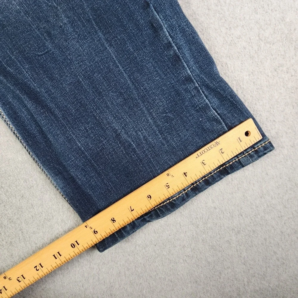 BKE Seth Jeans Mens 42x30 Medium Dark Wash Relaxed Straight Whisker Tag 42x32